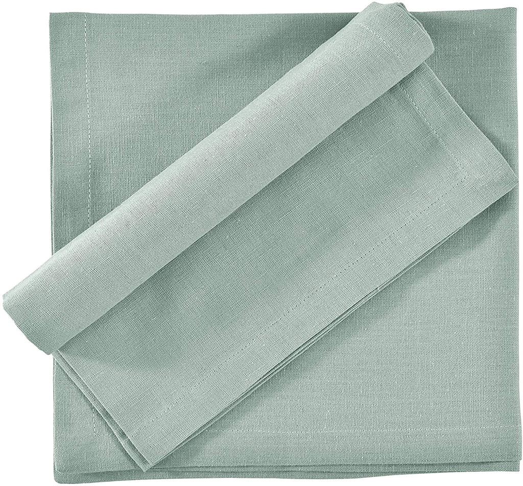 Fingercraft Cloth Napkin, Solid Color Cotton Linen Blend Table Napkins, Soft and Absorbent Fabric, Set of 12, Blush Pink