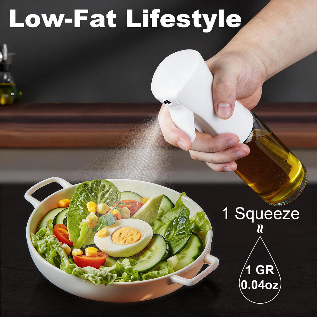 AGCAN Oil Sprayer for Cooking, 2 Pack Glass Olive Oil Sprayer Mister 220ml/7.4oz Glass Oil Dispenser for Air Fryer, BBQ, Baking, Salad