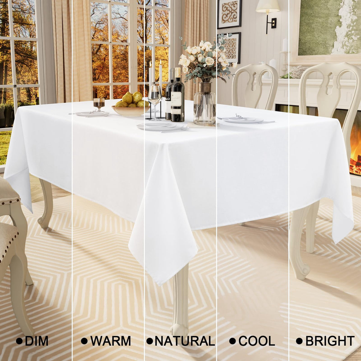 decorUhome Linen Rectangle Tablecloth 52x70 inch, Stain and Wrinkle Resistant Washable Table Cloth, Decorative Waterproof Fabric Table Cover for Dining Party, Sage Green