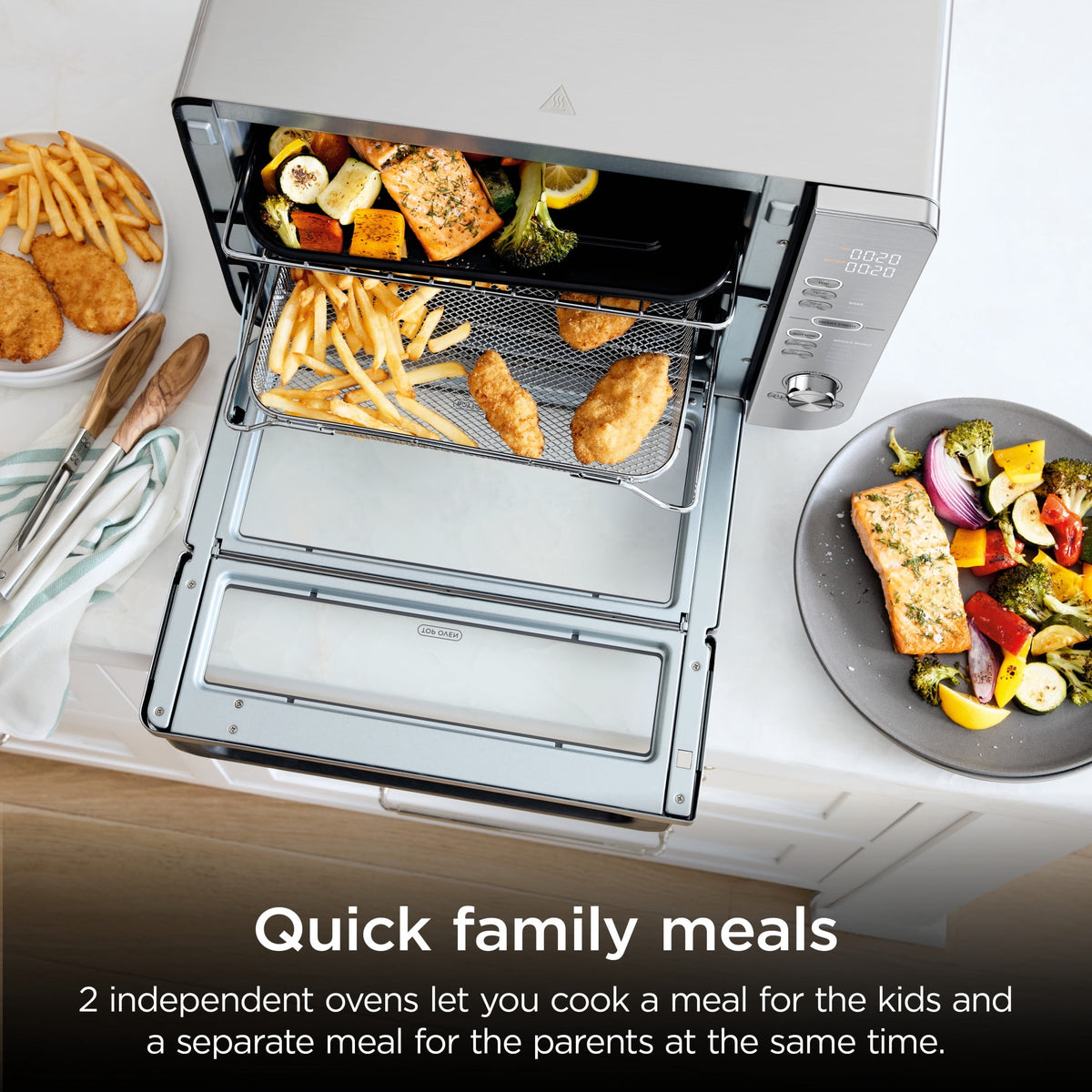 Ninja Air Fry Basket, 2 Sheet Pans, 2 Wire Racks, DCT601