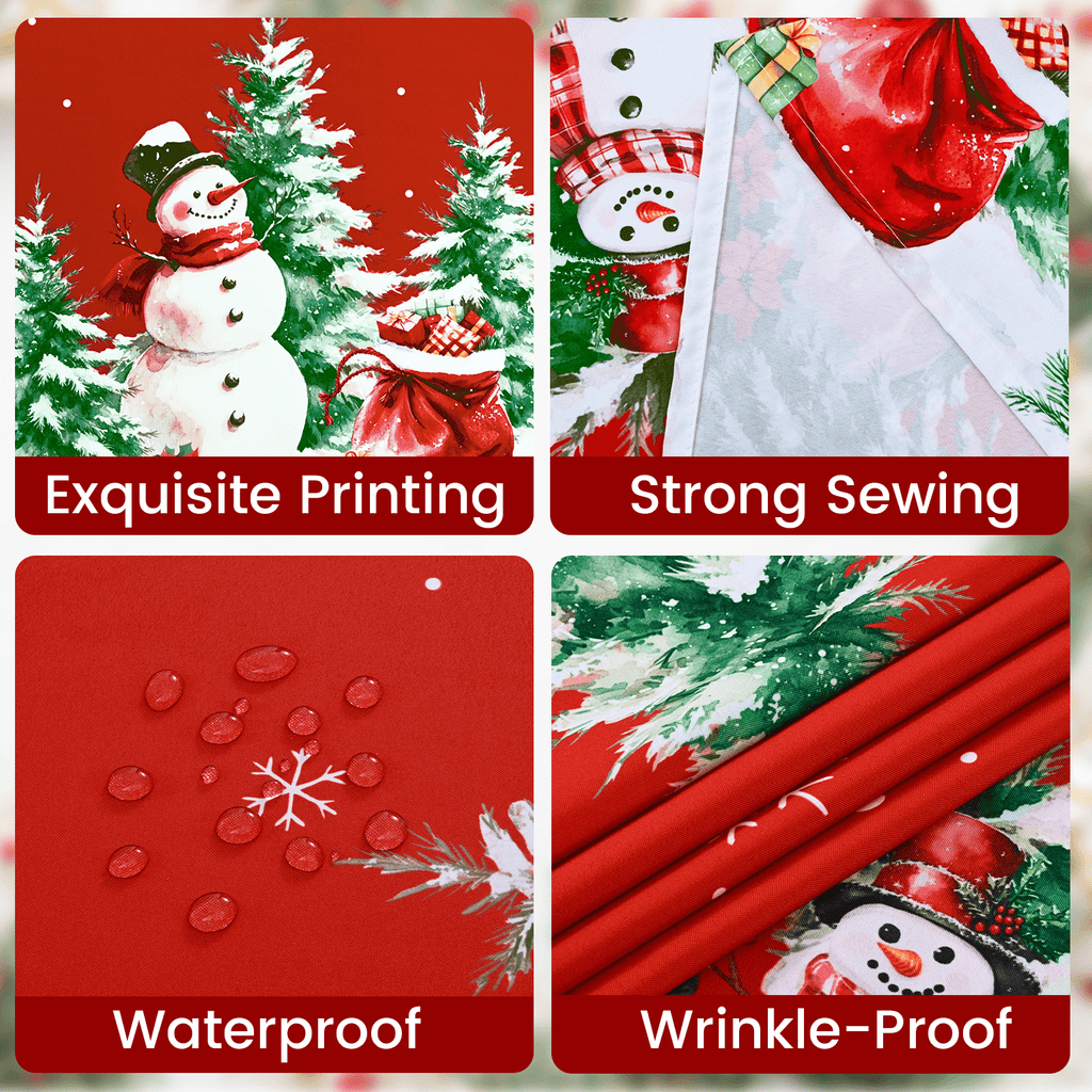 Yastouay Christmas Tablecloth Snowman Table cloth Blue Rectangle Table Cover for Xmas Dinner Party, 60" x 84"