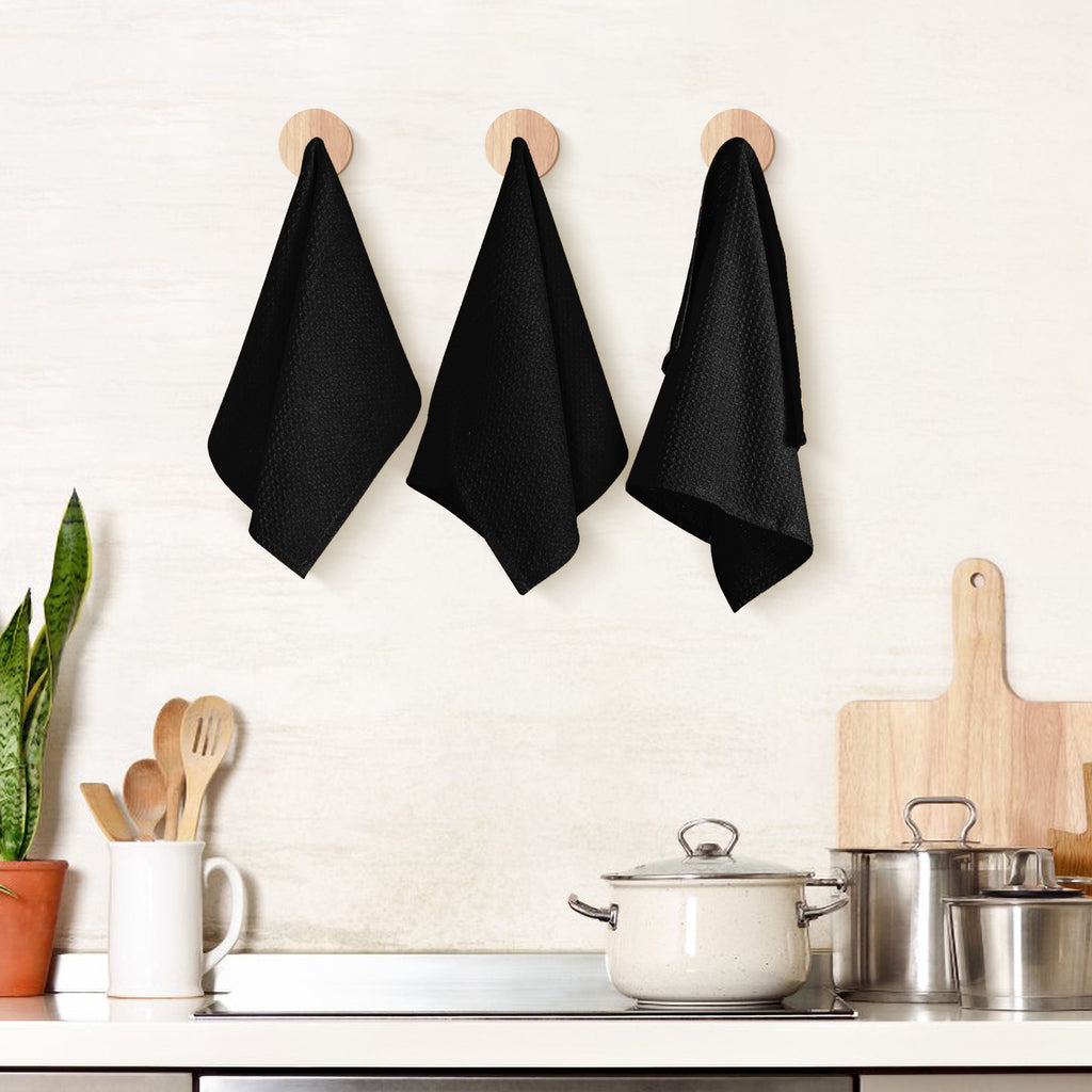 Twiny Threads Waffle Kitchen Towel 16"x26" Set of 4 - Brown