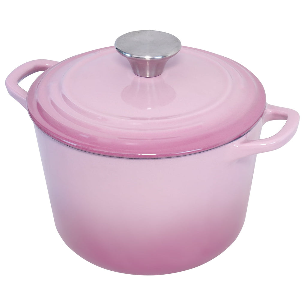 Flavehc Dutch Oven Pot with Lid 2.8 qt Cast Iron Dutch Oven for Bread Baking Slateblue Enameled Cast Iron Rice Pot with Handels