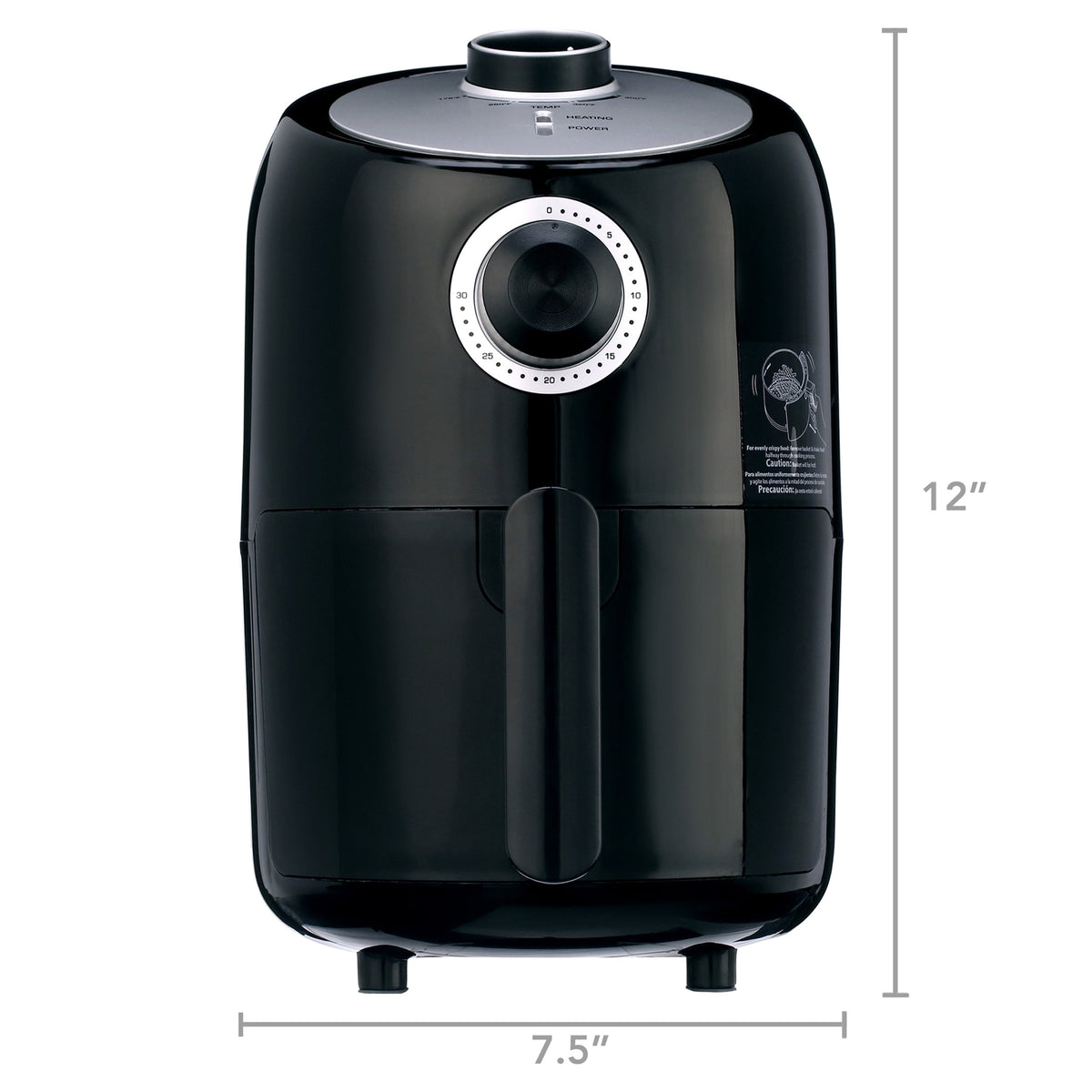 Hicloud 7.5QT Air Fryer, 1600W Multifunction Airfryer with Visible Window, Adjustable Time＆Temperature, Nonstick, 85% Less Oil, 100Pcs Liner