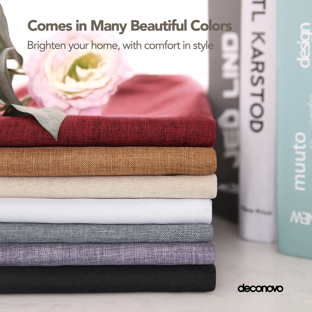 Deconovo Square Tablecloth with Waterproof Finish, Easy-Clean Polyester Table Cover, 54 x 54 Inch, Dark Gray
