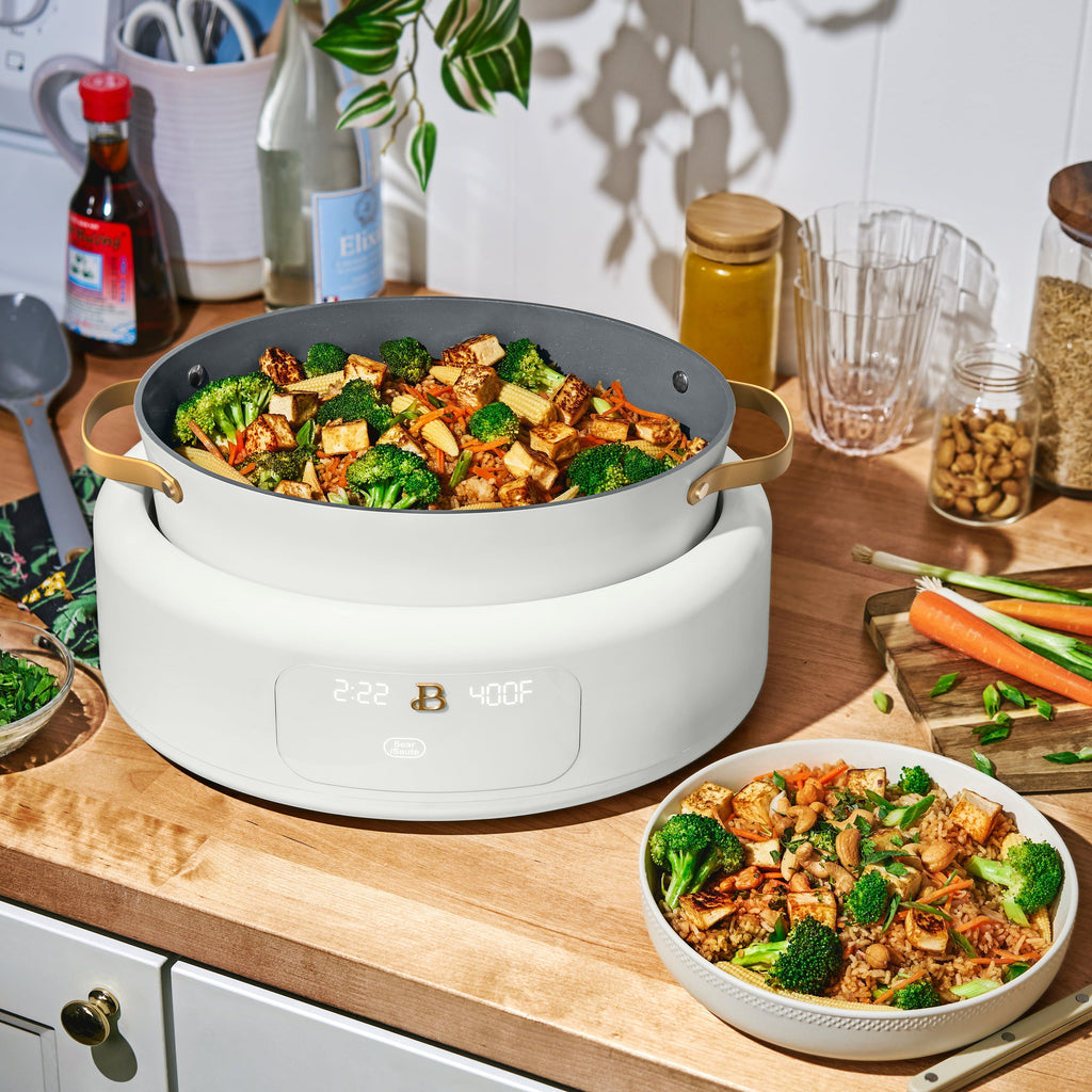 Beautiful 10 in 1, 6 Qt Electric Multi-Cooker, Thyme Green by Drew Barrymore