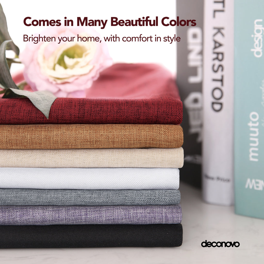 Deconovo Square Tablecloth with Waterproof Finish, Easy-Clean Polyester Table Cover, 54 x 54 Inch, Dark Gray