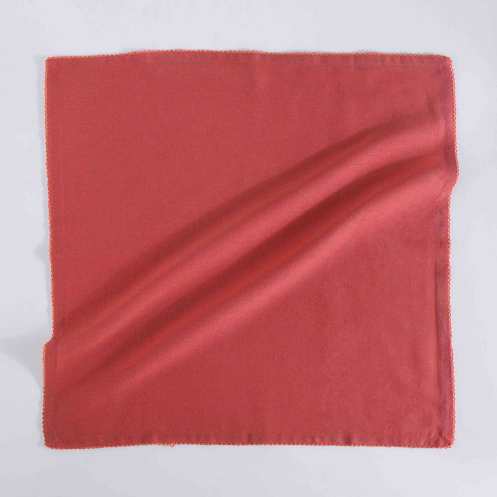 FINGERCRAFT Table Napkins, Cotton Cloth Napkin, Picot Edge, 20-inch, 12 Pack, Ivory