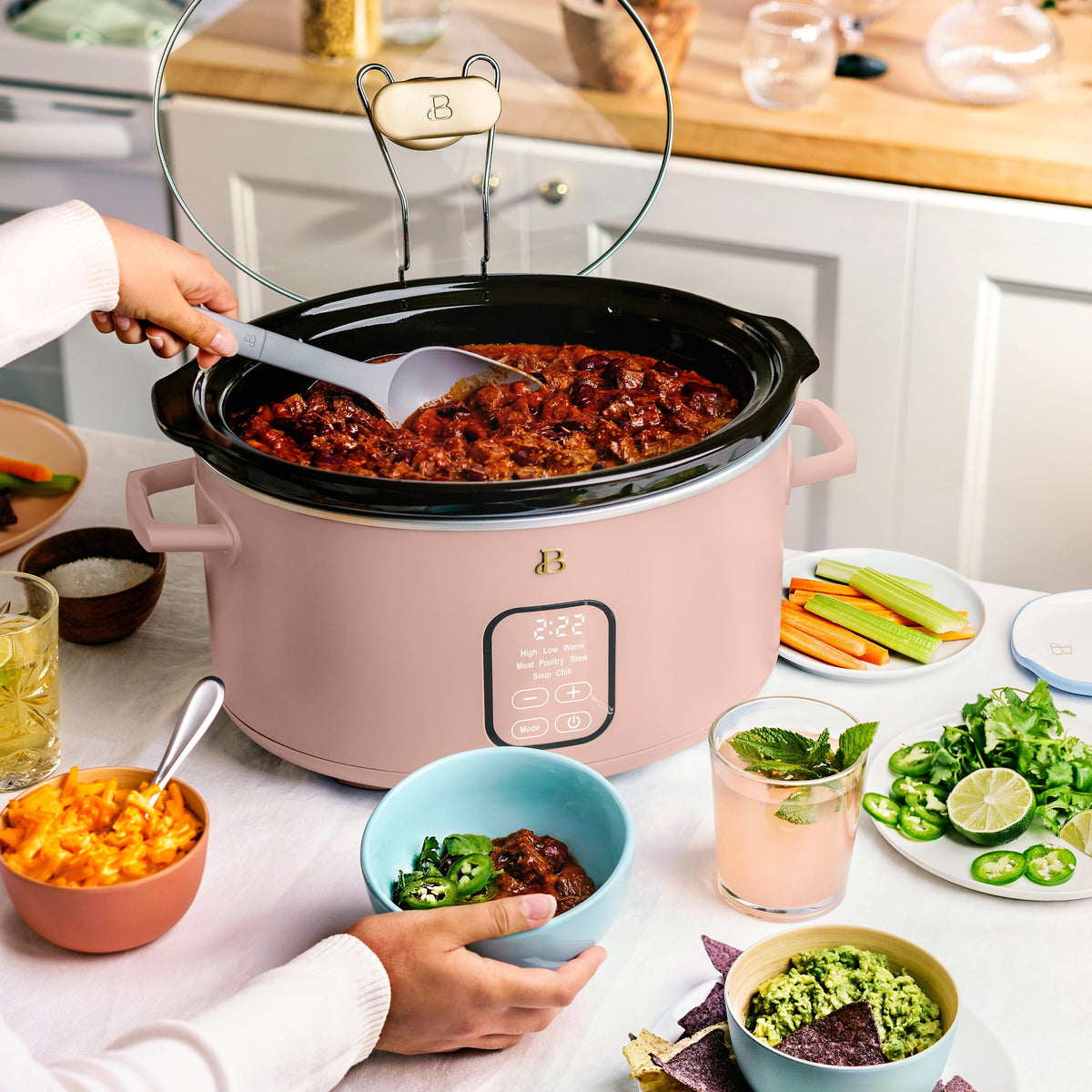 Beautiful 6 Qt Programmable Slow Cooker, Thyme Green by Drew Barrymore