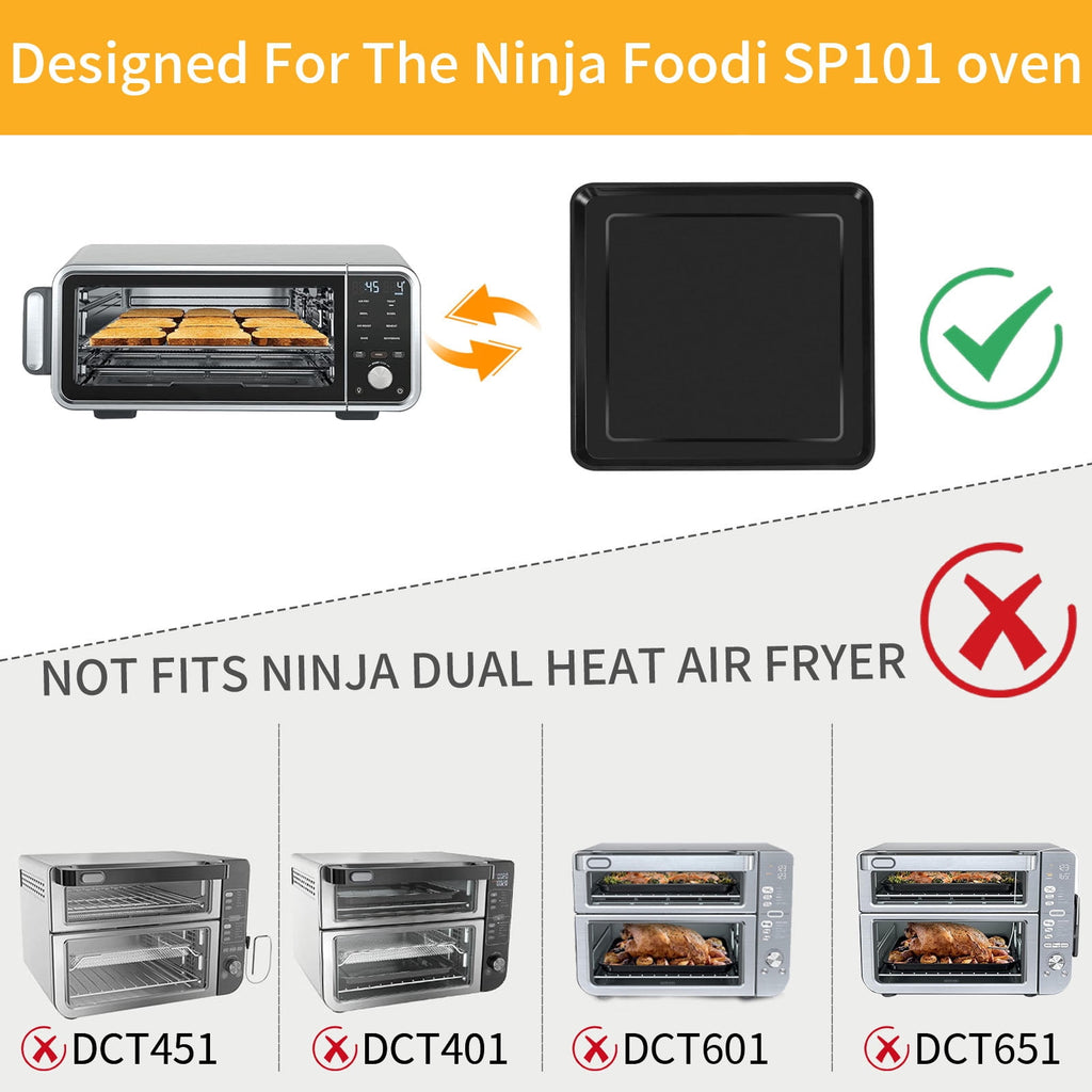 GCQ Air Fryer Replacement Parts for Ninja Foodi SP101 SP100 Digital Countertop Oven, Air Fryer Grill Pan Plate Crisper Plate Accessories Tray Basket