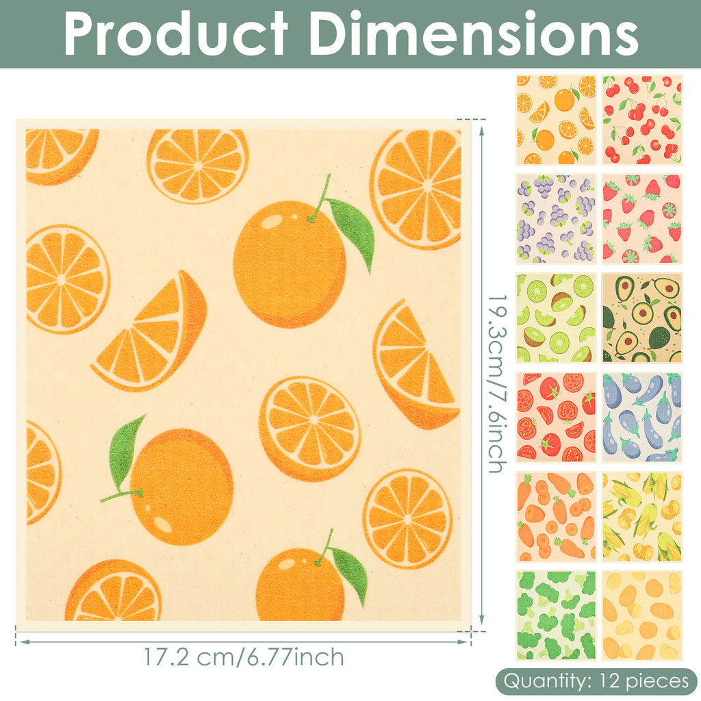 Xiyztok Kitchen Swedish Dishcloth 10 Pack Reusable Paper Towel Non Scratch Swedish Kitchen Towel Absorbent for Wiping Countertop Glass Ceramic