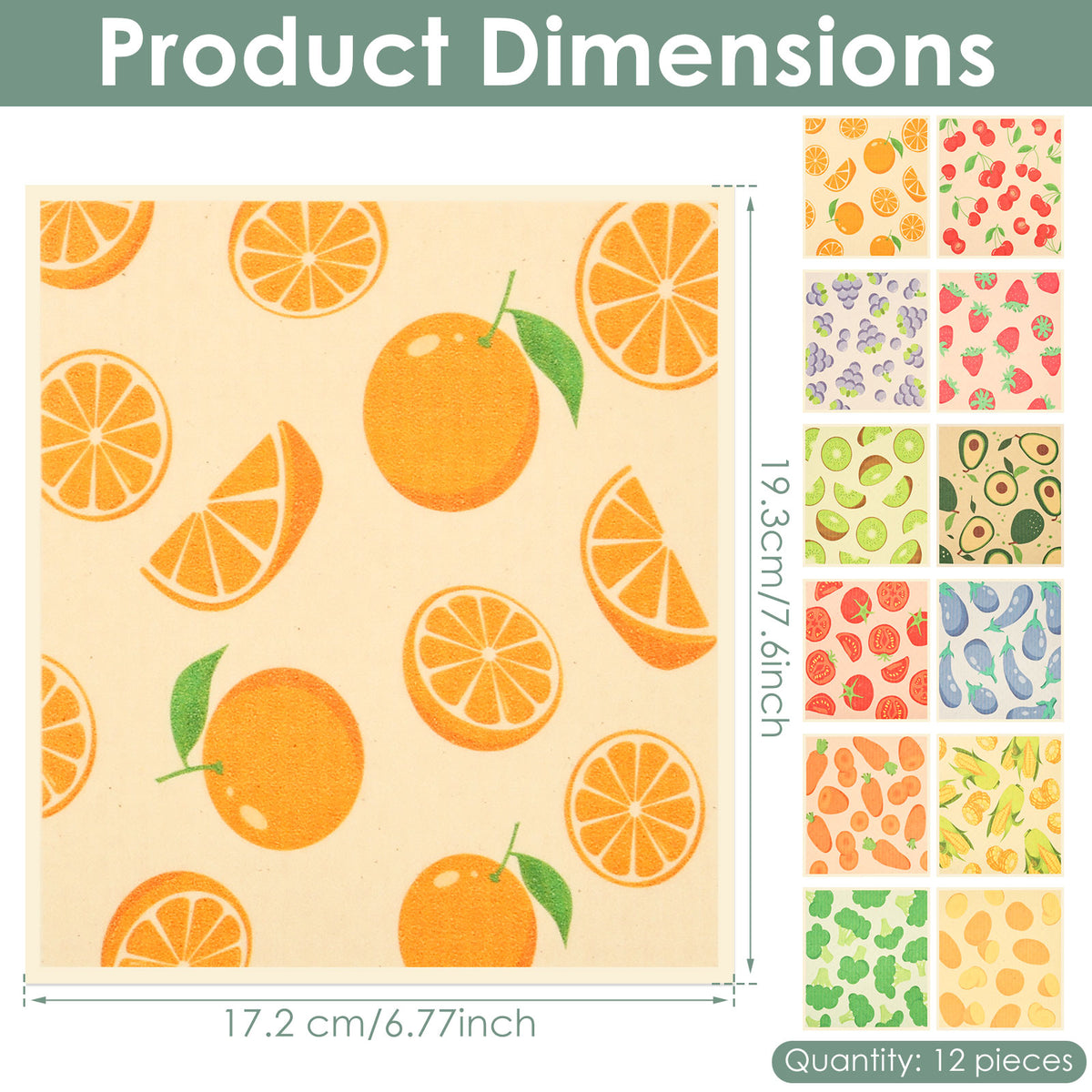 Xiyztok Kitchen Swedish Dishcloth 10 Pack Reusable Paper Towel Non Scratch Swedish Kitchen Towel Absorbent for Wiping Countertop Glass Ceramic