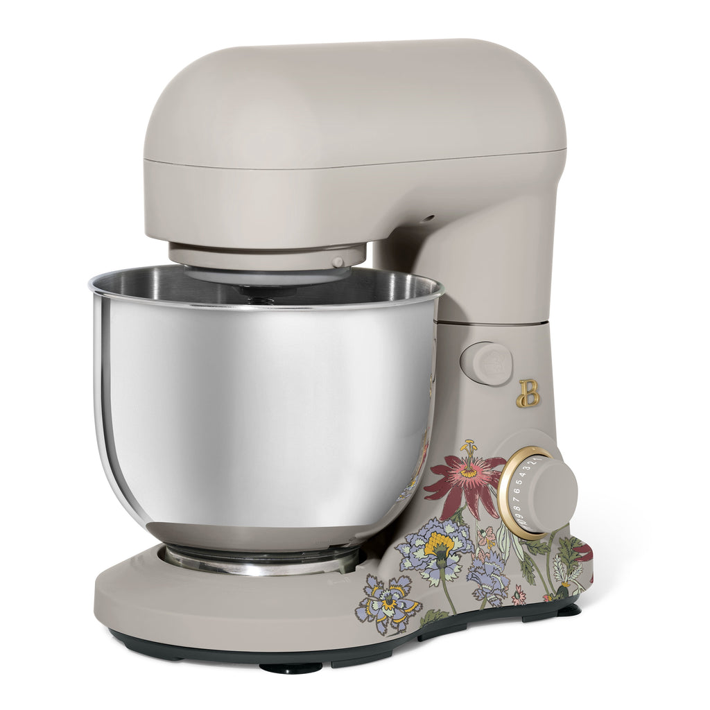 Beautiful 3.5 Qt Stand Mixer with Flat Beater, Dough Hook, Balloon Whisk, Chocolate by Drew Barrymore