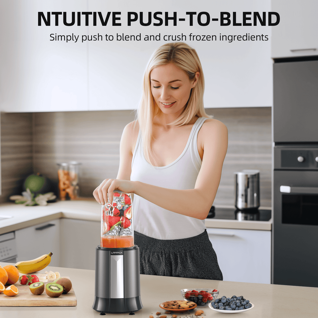 Smoothie Blender for Shakes and Smoothies, Blenders for Kitchen, Protein Drinks, Personal Blender with 2 * 22Oz Smoothie Cups with Lids
