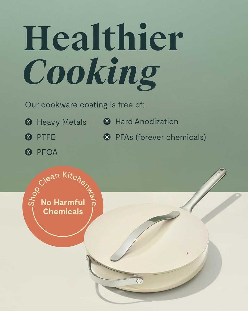 Caraway Ceramic Non-Stick Sauté Pan, 4.5 qt