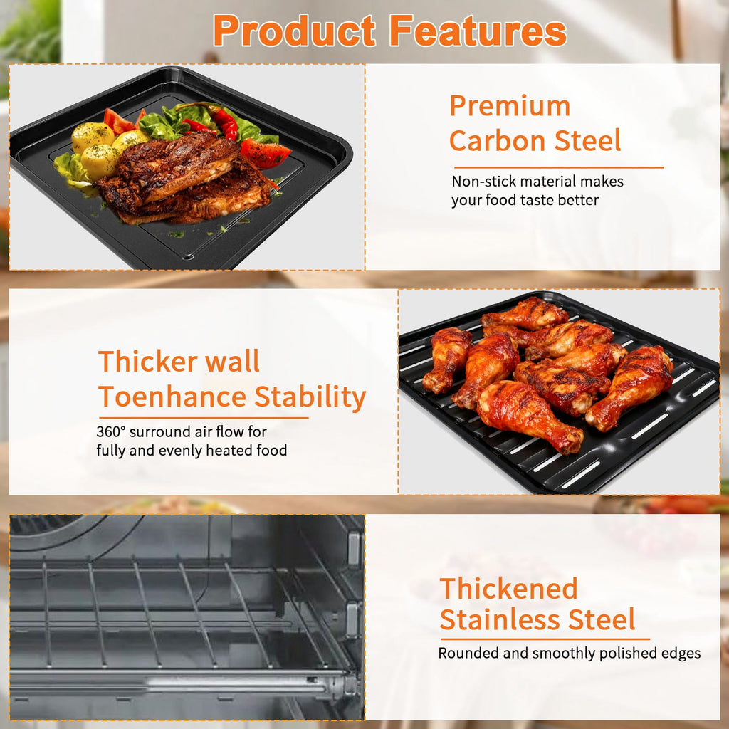 GCQ Air Fryer Replacement Parts for Ninja Foodi SP101 SP100 Digital Countertop Oven, Air Fryer Grill Pan Plate Crisper Plate Accessories Tray Basket