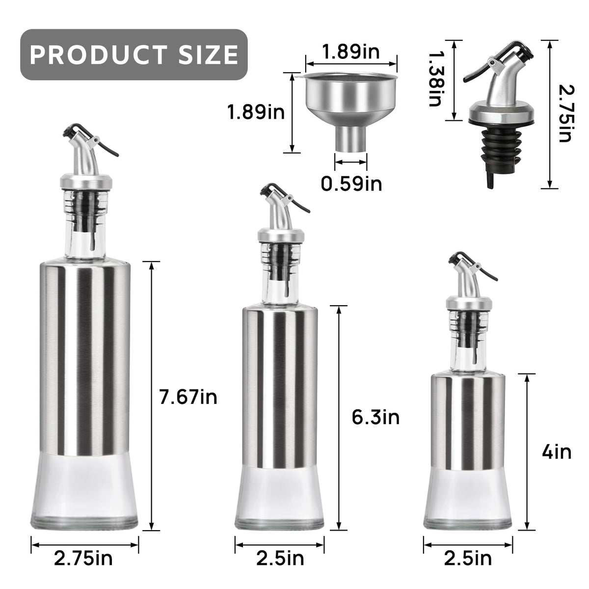 AGCAN Oil Sprayer for Cooking, 2 Pack Glass Olive Oil Sprayer Mister 220ml/7.4oz Glass Oil Dispenser for Air Fryer, BBQ, Baking, Salad