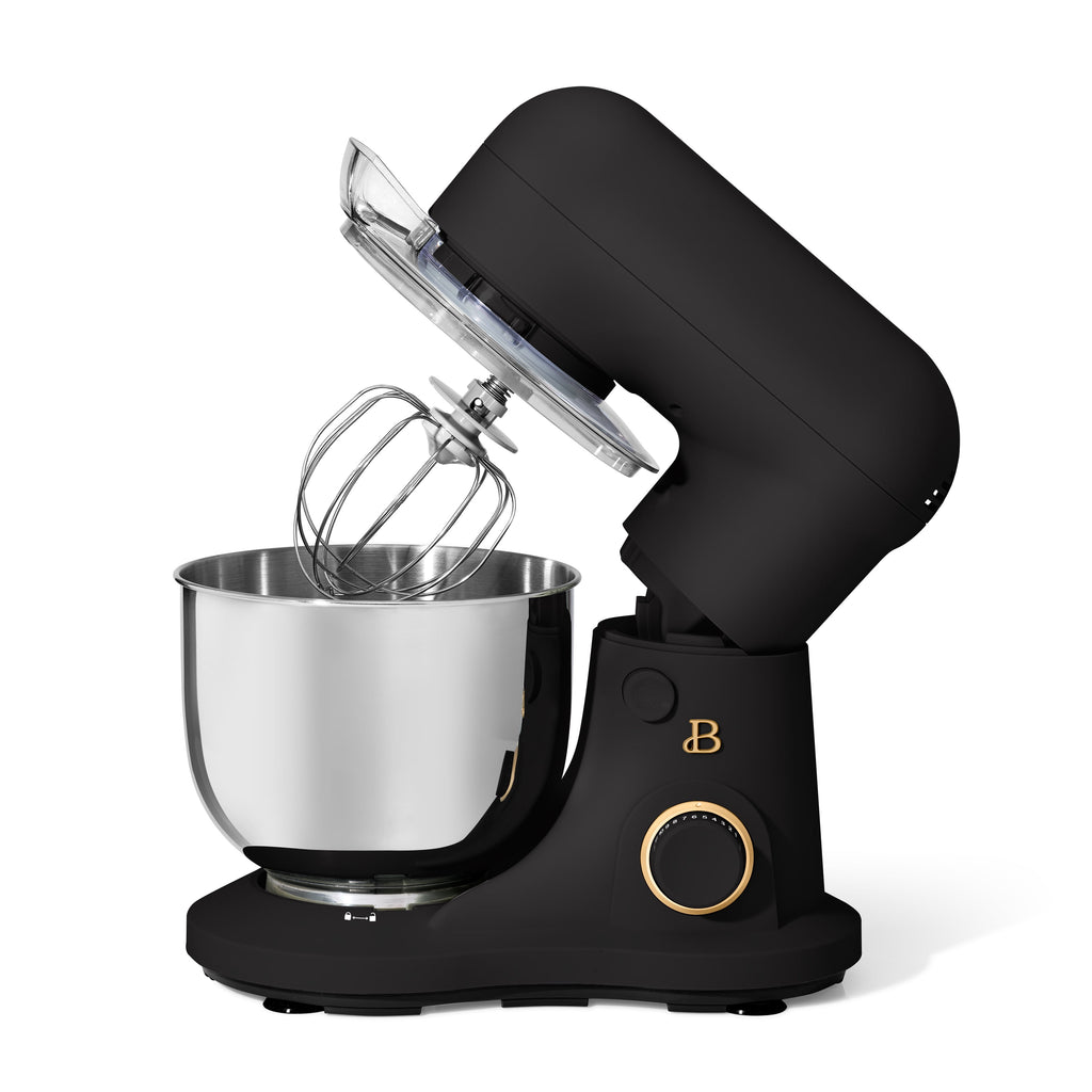Beautiful 3.5 Qt Stand Mixer with Flat Beater, Dough Hook, Balloon Whisk, Chocolate by Drew Barrymore