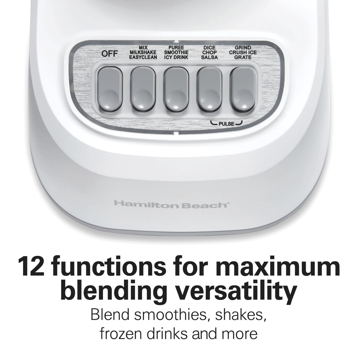 Hamilton Beach Smoothie Blender, 48 oz BPA-Free Jar 650 W 12-Function Countertop Blender for Kitchen, Black