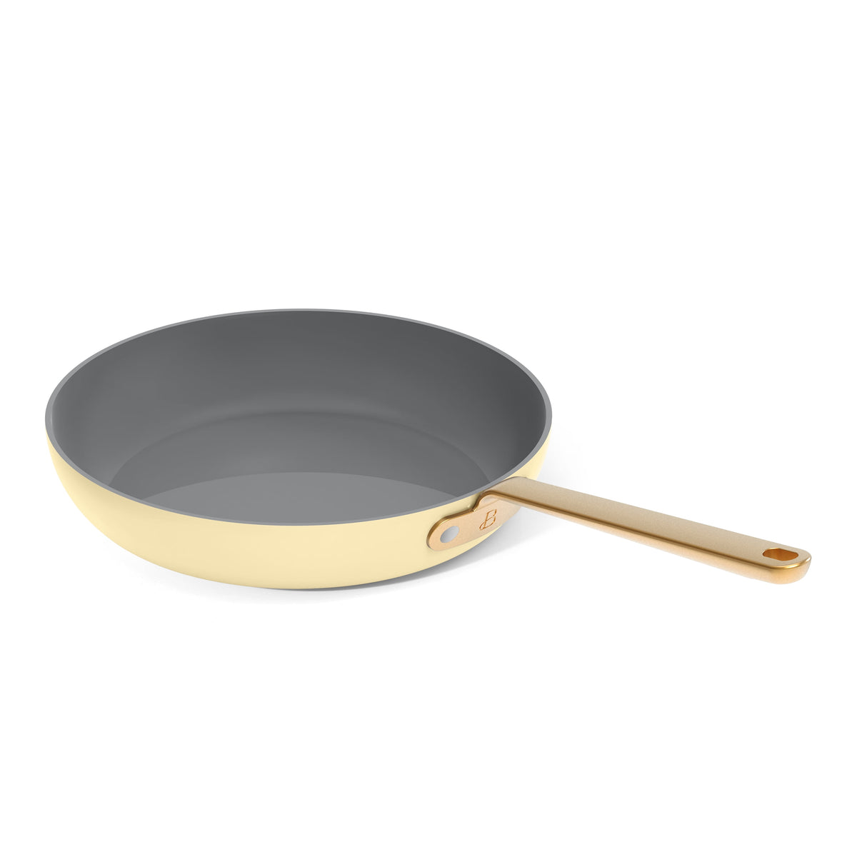 Beautiful 12-Piece Cookware Set, Pots and Pans with Strainer Lids and EverGood Ceramic Nonstick Coating, White Icing by Drew Barrymore
