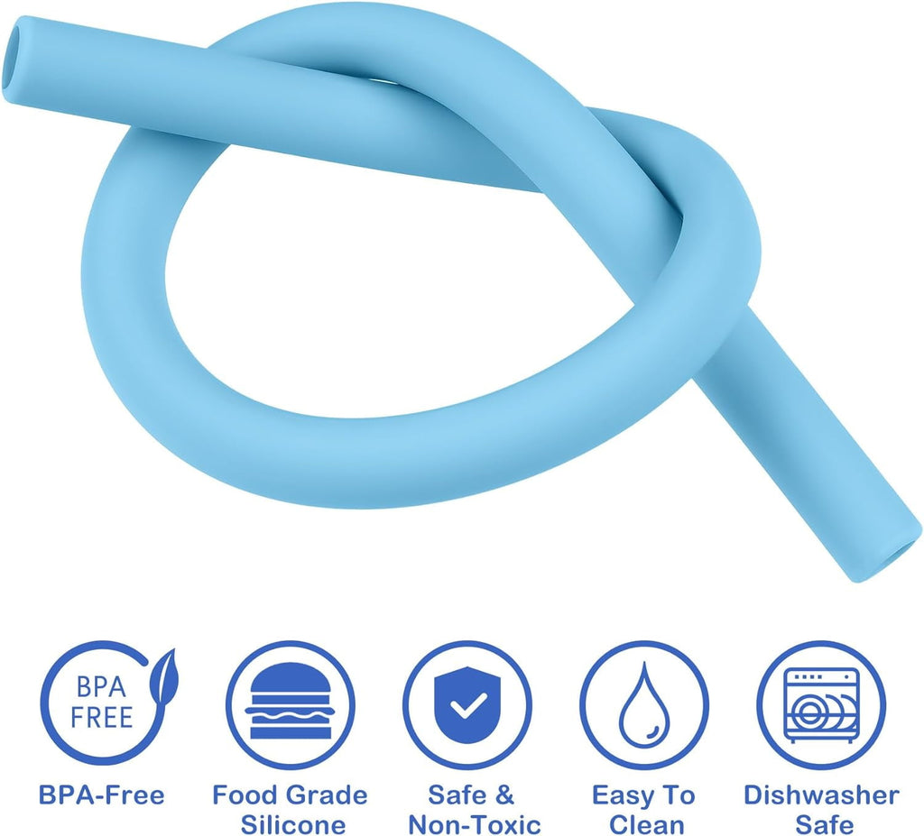 Tomorotec 12" Reusable Silicone Drinking Straws 15PCS with 2 Brushes, Compatible with Stanley Tumblers 40oz 30oz 20oz, Customizable for Various Drinkware, BPA-Free & Safe for Teeth (Morandi Colors)