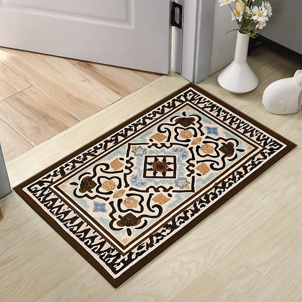 TECHVIDA Kitchen Rug Set 3 Piece,Non Slip Machine Washable Kitchen Mats, Farmhouse Hallway Doormat for Home Floor and Living Room,Gray