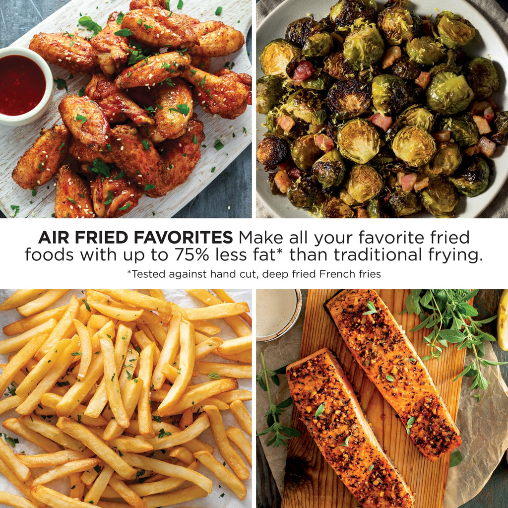 Ninja Air Fryer 4-Qt, 3-in-1, Air Fry Reheat Dehydrate, Nonstick, Dishwasher Safe, Compact, AF100WMWH White