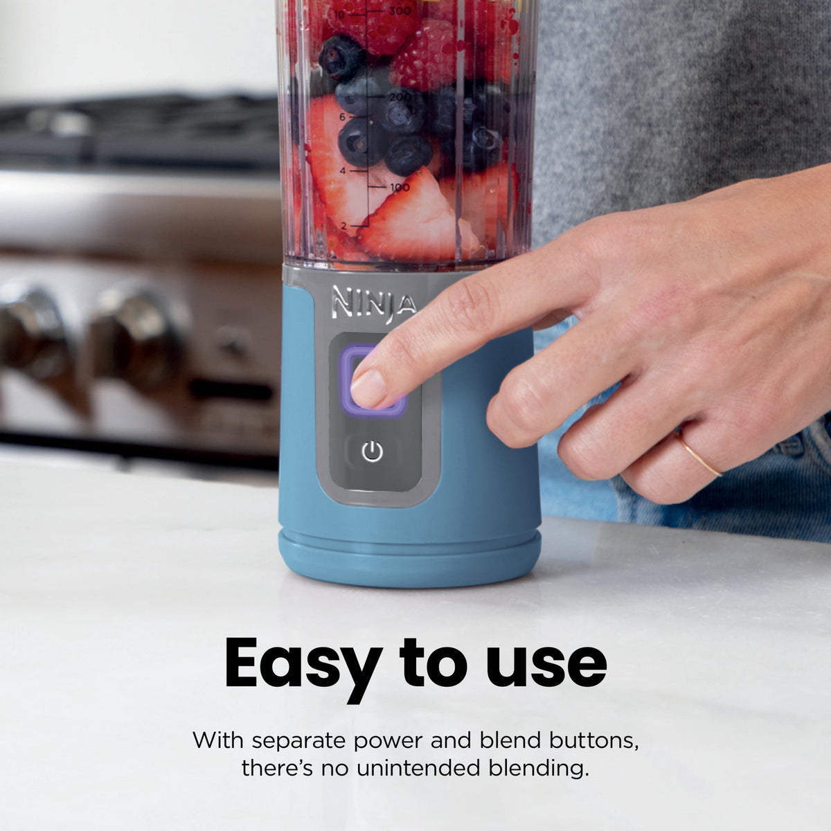 Ninja Blast Portable Personal 18 Oz Blender w/ Leak Proof Lid & Easy Sip Spout, Rechargeable Base, BC150PK Pink