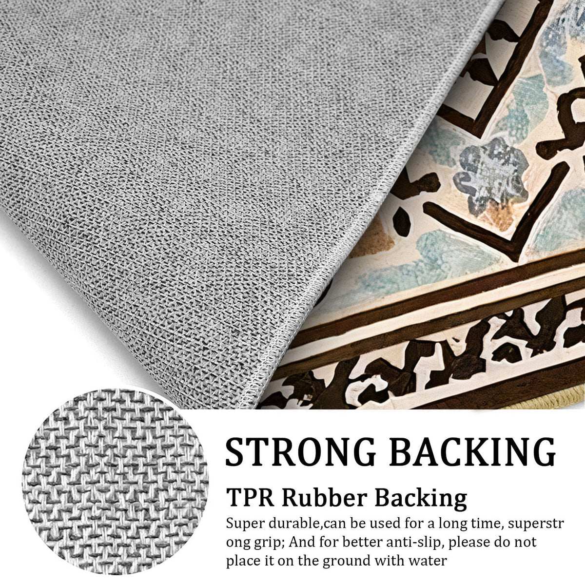 TECHVIDA Kitchen Rug Set 3 Piece,Non Slip Machine Washable Kitchen Mats, Farmhouse Hallway Doormat for Home Floor and Living Room,Gray