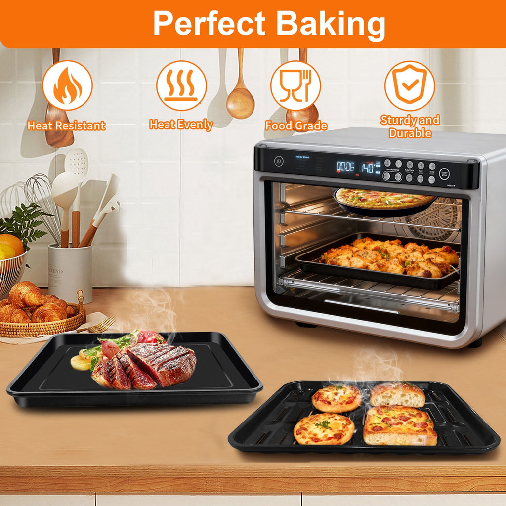 GCQ Air Fryer Replacement Parts for Ninja Foodi SP101 SP100 Digital Countertop Oven, Air Fryer Grill Pan Plate Crisper Plate Accessories Tray Basket