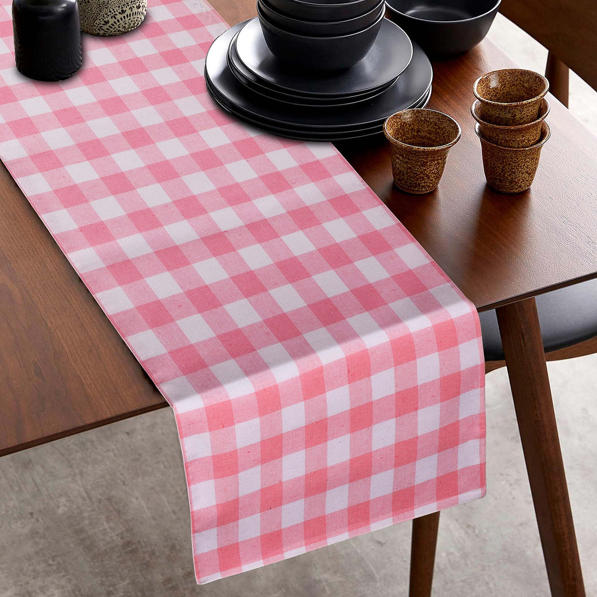 Fingercraft Table Runners, Cotton Dinner Table Centerpiece with Beautiful Premium Lace, Home and Dining Aqua-90