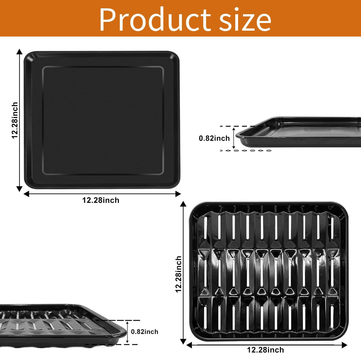 GCQ Air Fryer Replacement Parts for Ninja Foodi SP101 SP100 Digital Countertop Oven, Air Fryer Grill Pan Plate Crisper Plate Accessories Tray Basket