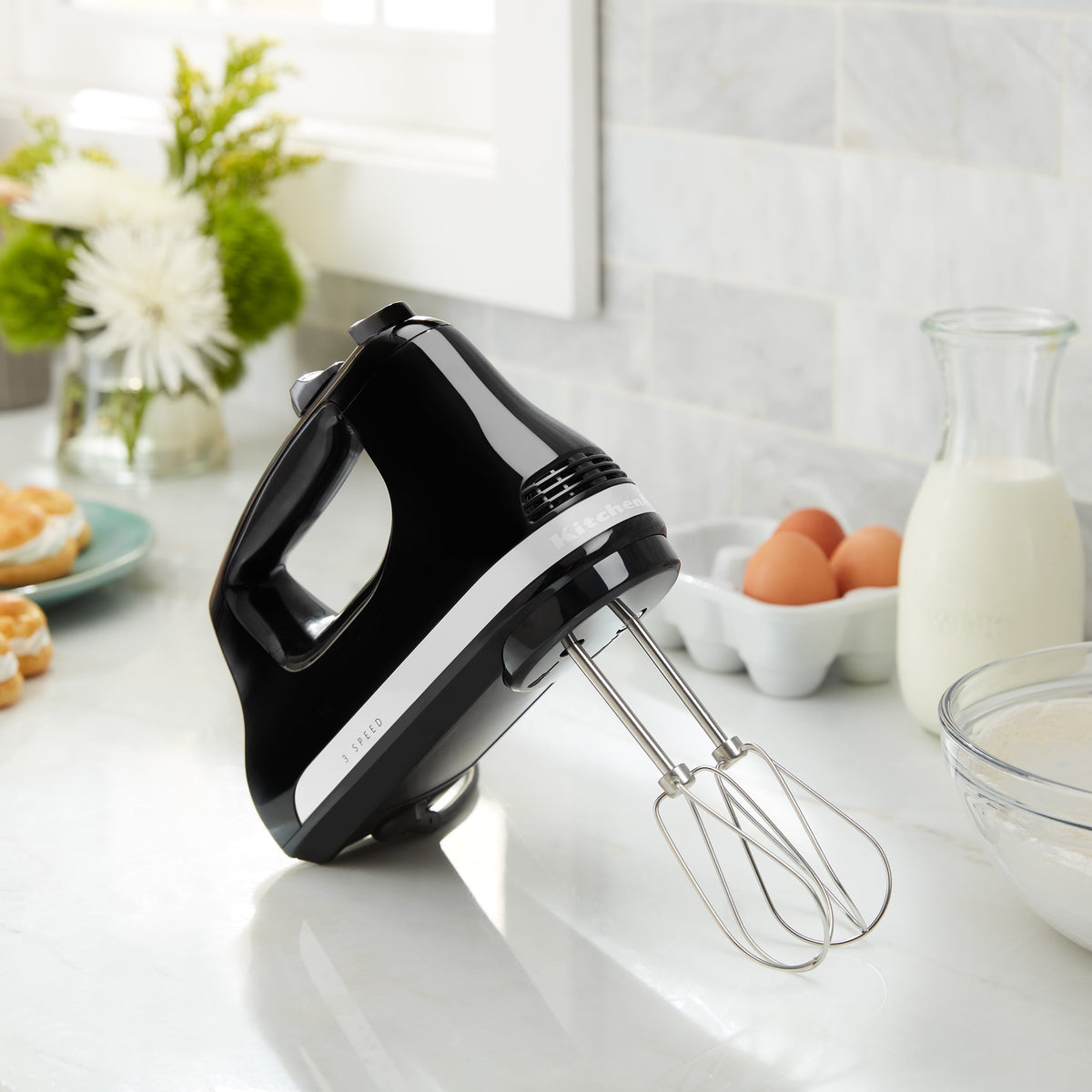 KitchenAid Ultra Power Corded 3-Speed Hand Mixer, Black