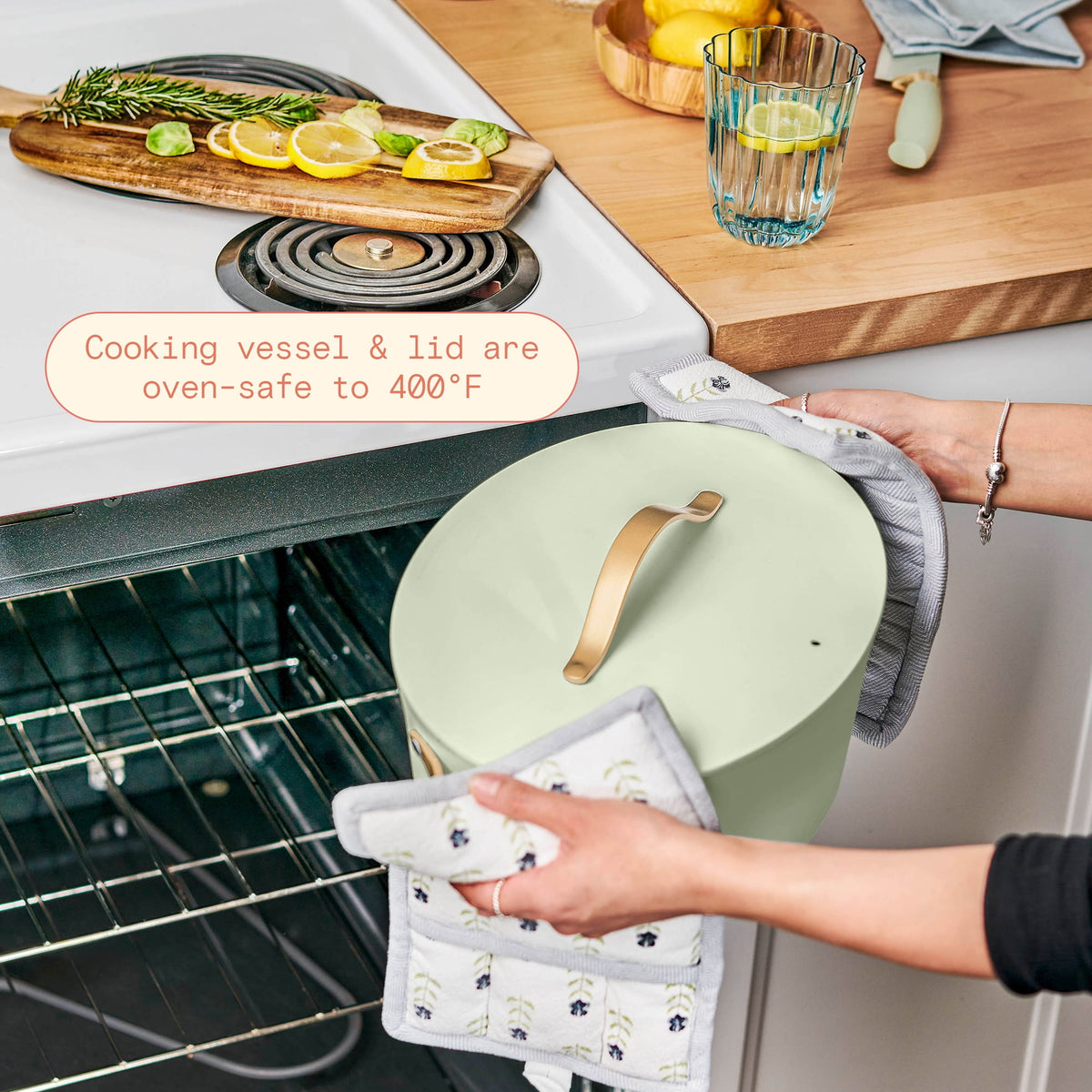 Beautiful 10 in 1, 6 Qt Electric Multi-Cooker, Thyme Green by Drew Barrymore