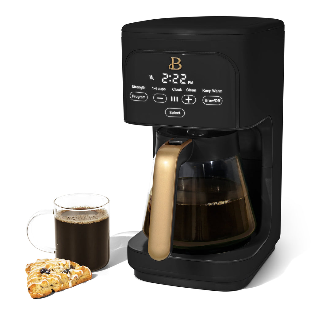 Beautiful by Drew Barrymore 12-Cup Programmable Coffee Maker, White Icing