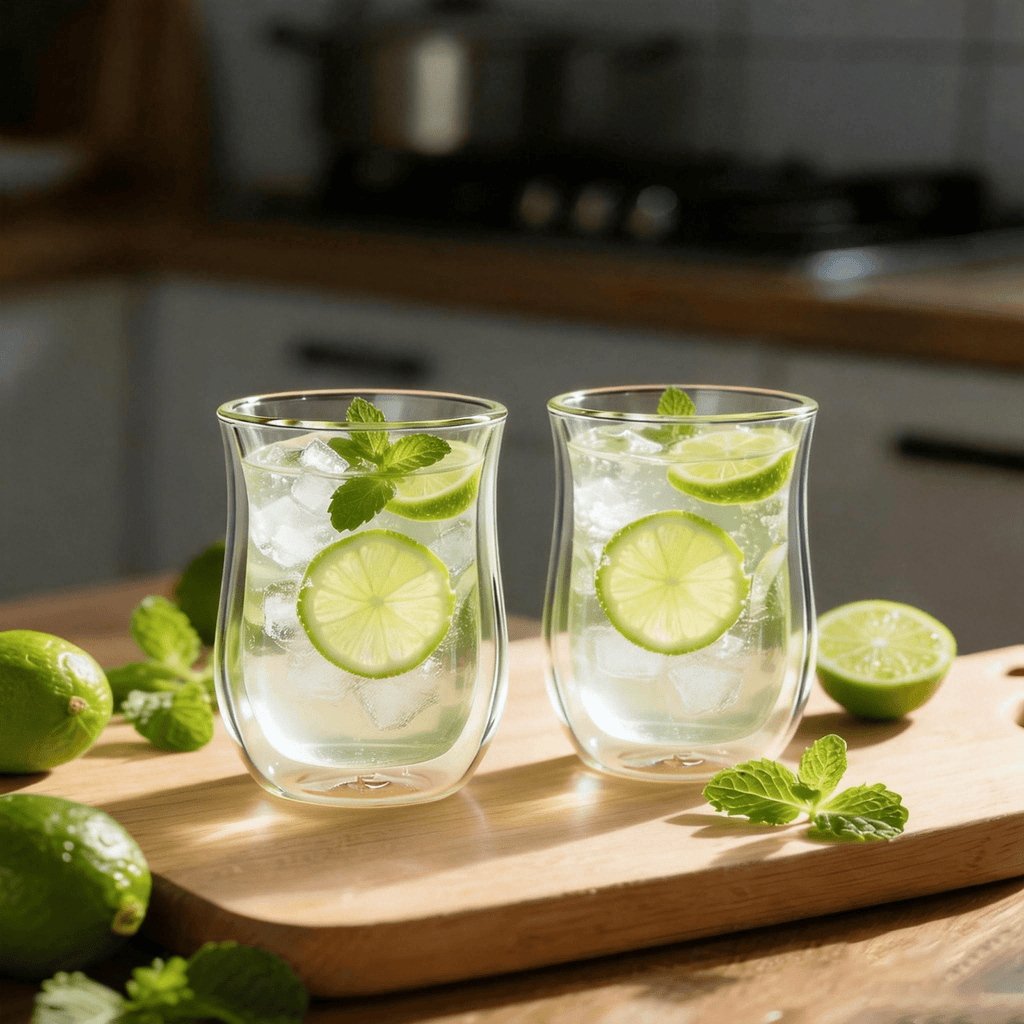 Easyworkz Double Walled Glass Coffee Mugs,Set of 2 (8.5 fl oz / 250ml) - Clear Borosilicate Glass Cups for Coffee, Tea, Whiskey, Cocktails & All Beverages