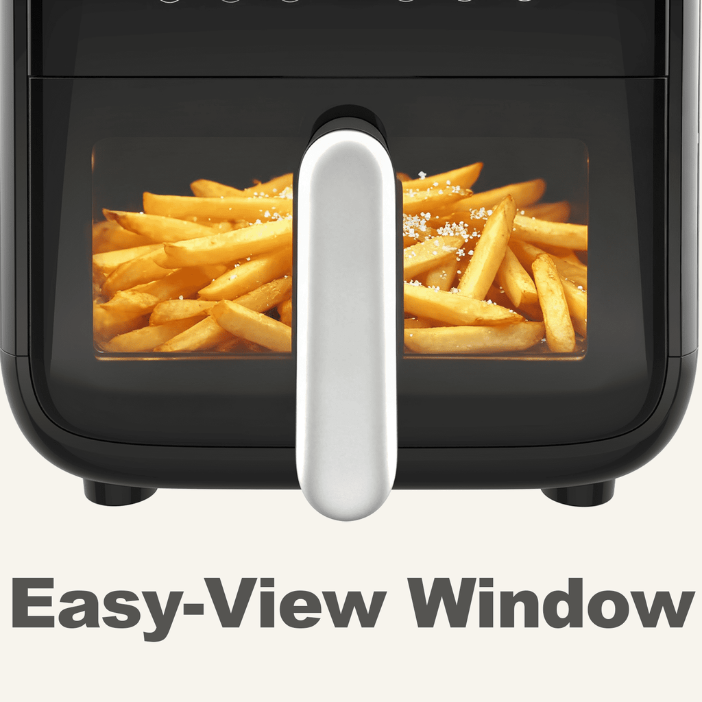 Air Fryer, 6-Quart Smart Air Fryer, 12-in-1 Functions - Air Fry, Roast, Reheat, Dehydrate, Bake, Steam, and More, 400Â°F Max Temperature, Grey