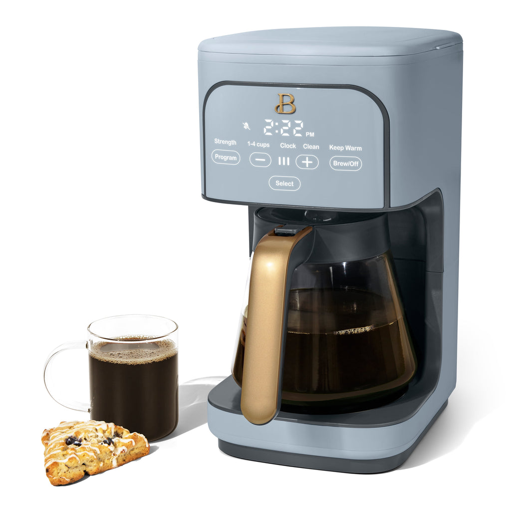 Beautiful by Drew Barrymore 12-Cup Programmable Coffee Maker, White Icing