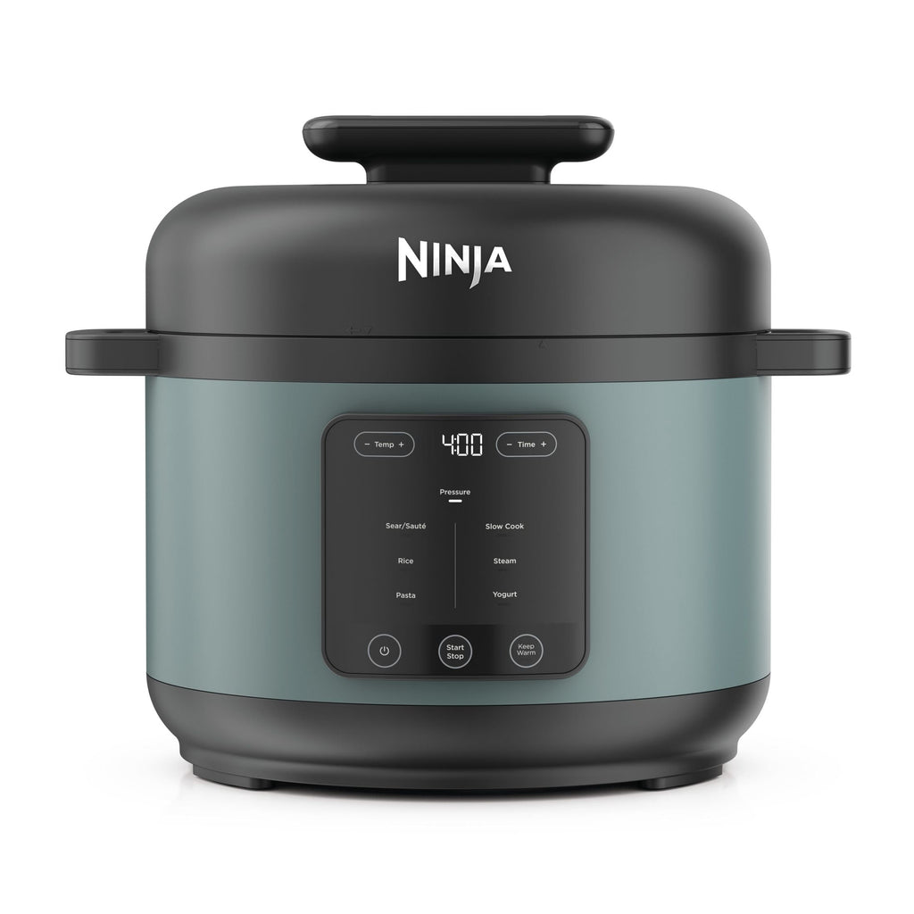 Ninja HyperHeat 8-in-1 Electric Pressure Cooker with SimpliServe Pot — 6.5 Qt, Cooks Up to 2X Faster, 1200W, Feeds 8–10, Sage Leaf