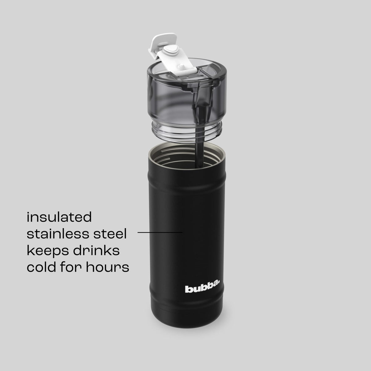 Bubba 18oz DualSip Insulated Stainless Steel Water Bottle with Straw & Sip Lid, Tropical Eclipse Mint/Green