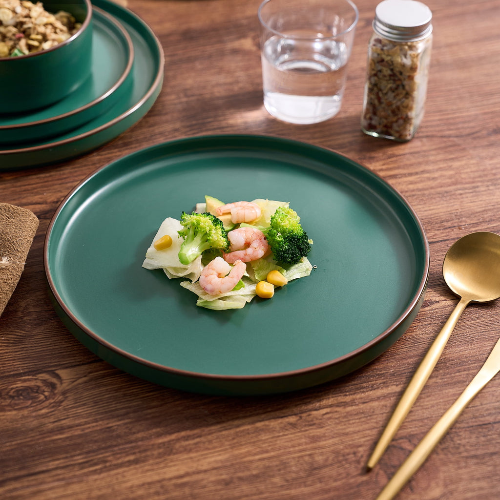 Famiware Nebula Stoneware Dinnerware Sets, 12-Piece Dish Set, Multi-color