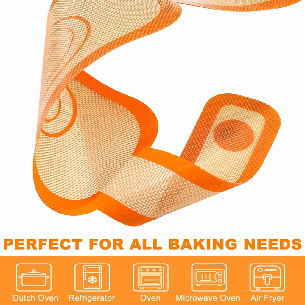 Luiisis 2 Pack Sourdough Bread Sling Set - Oval & Round Non-Stick Silicone Mat for Dutch Oven, Reusable with Long Handle for Easy Transfer