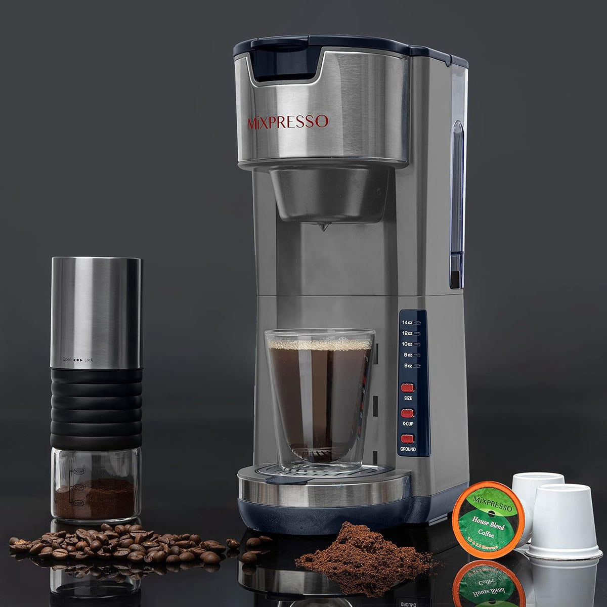 Mixpresso Single Serve Coffee Brewer, White