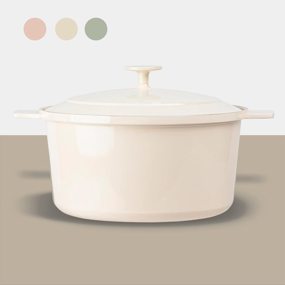 Gotham Steel Ceramic Hammered 5 Qt Lightweight Dutch Oven Pot with Lid & Holders, Oven Safe & Even Heat Retaining Dutch Oven for Bread Baking Sourdough, Soup, 70% Lighter than Cast Iron, Navy