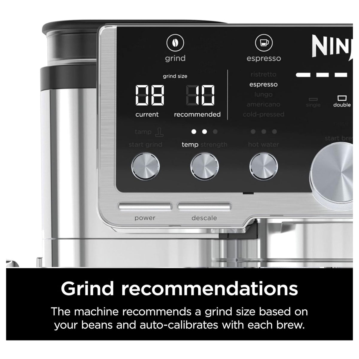 Ninja Luxe Cafe Pro Series 4-in-1 Coffee Machine, Silver (Certified )