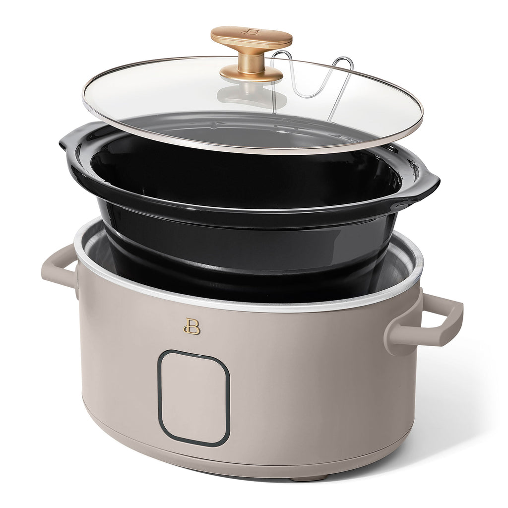 Beautiful 6 Qt Programmable Slow Cooker, Thyme Green by Drew Barrymore