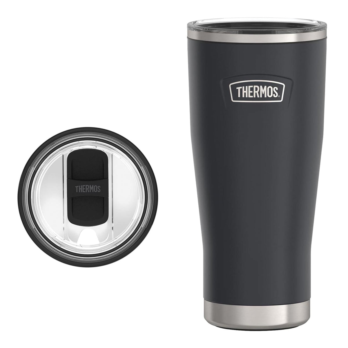 Thermos Stainless Steel Tumbler, w/ Slide Lock Lid, Graphite, 24 oz