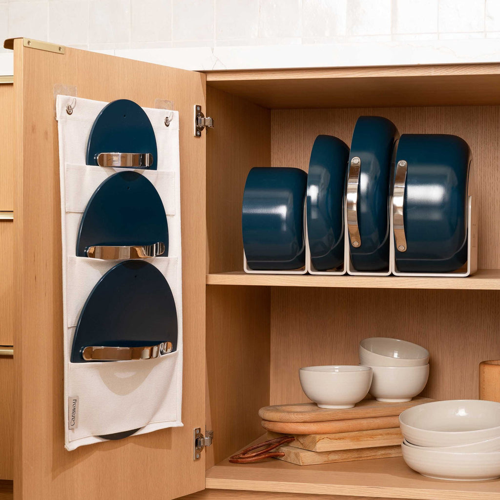 Caraway Ceramic Non-Stick Pots & Pans Cookware Set, 12- Piece, Cream