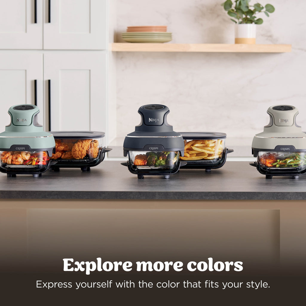 Ninja Crispi Glass Air Fryer 4-Qt, 4-in-1, Air Fry Bake Recrisp, Portable, Dishwasher Safe, FN101GY Cyberspace