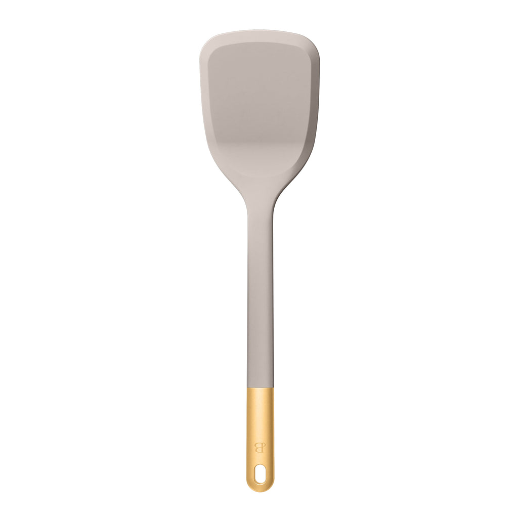 Beautiful 6-Piece Silicone Kitchen Tool Set with Ceramic Crock, Chocolate by Drew Barrymore